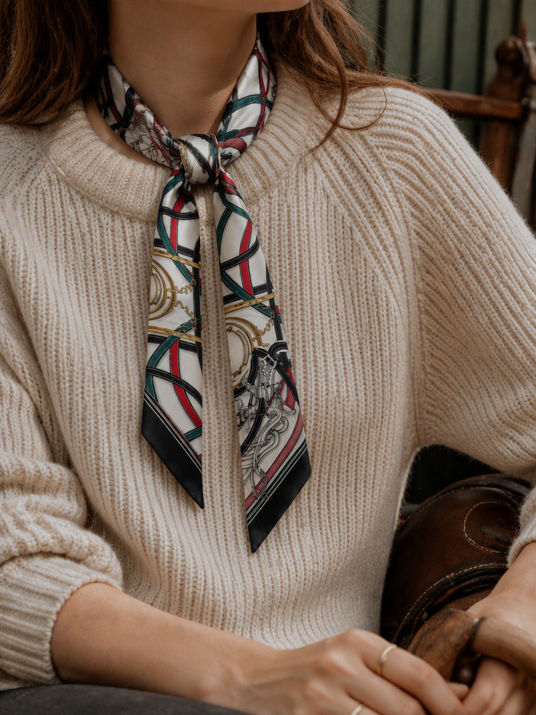Twilly Scarf No. 05 - Rodeo Red & Black