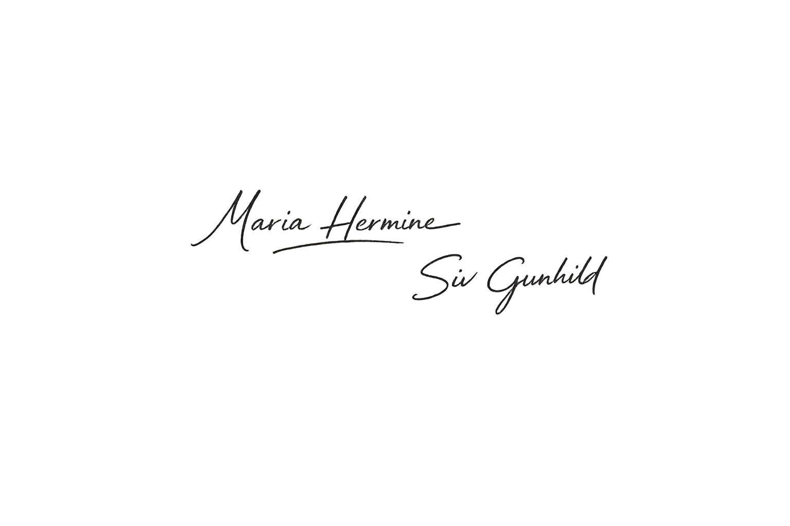 Maria Hermine og Siv Gunhild signatur