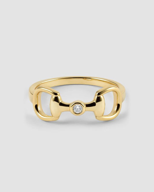 Isabelle - Horsebit Ring - Gull