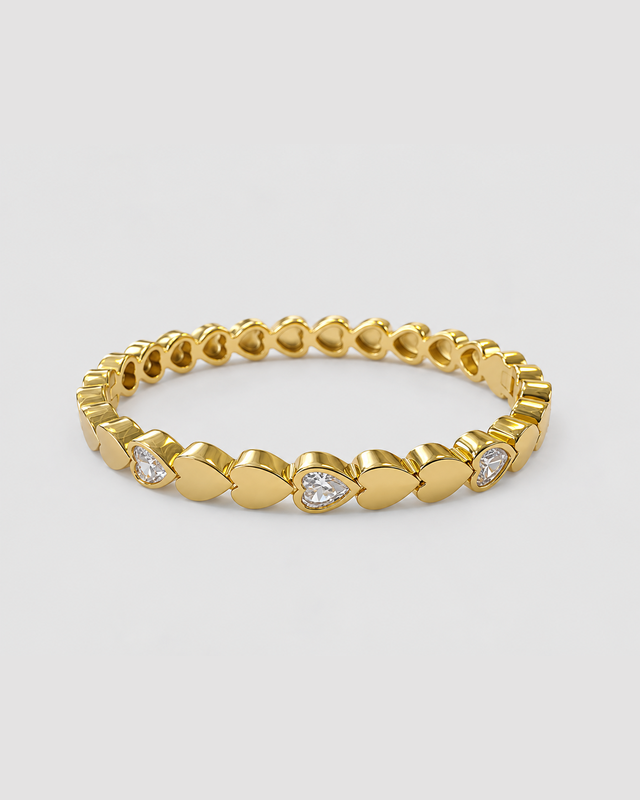 Josefine - Heart Bangle Bracelet