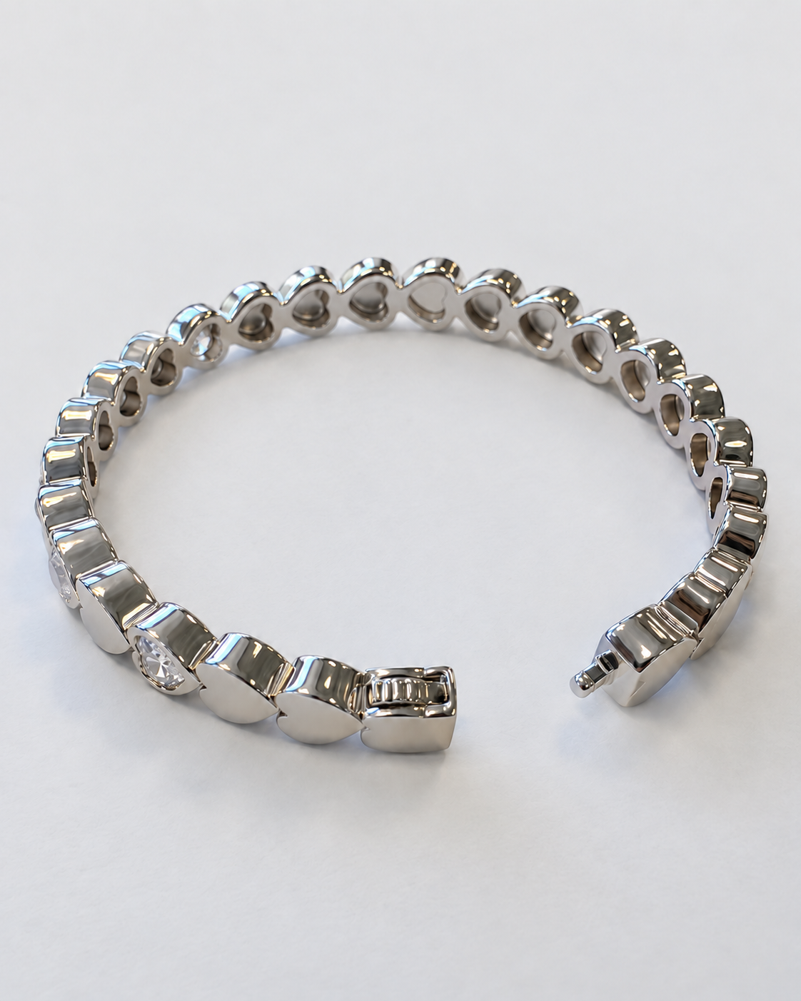 Josefine - Heart Bangle Bracelet