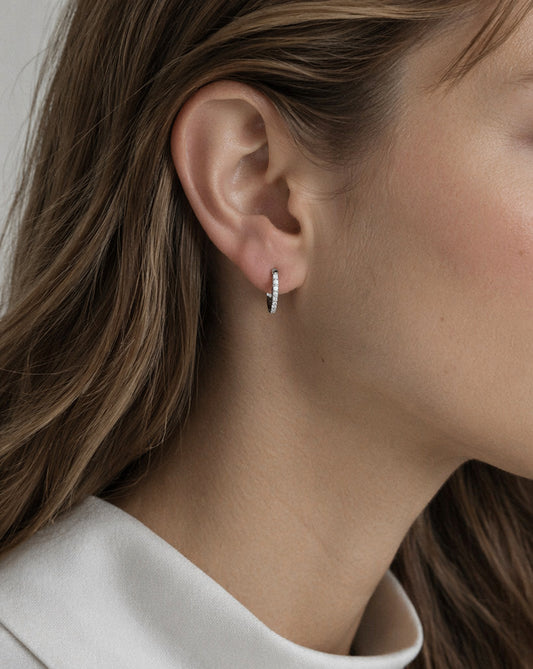 Lilly - Horseshoe Hoops - Sølv