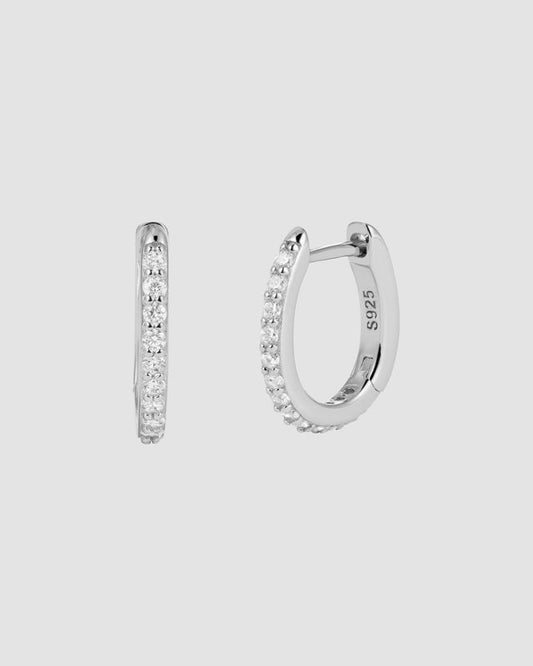 Lilly - Horseshoe Hoops - Sølv