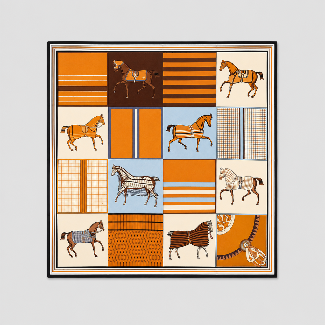 Scarf No. 05 - Equestrian 85x85
