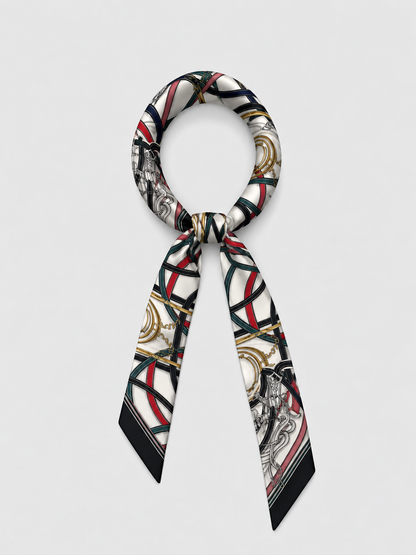 Twilly Scarf No. 05 - Rodeo Red & Black