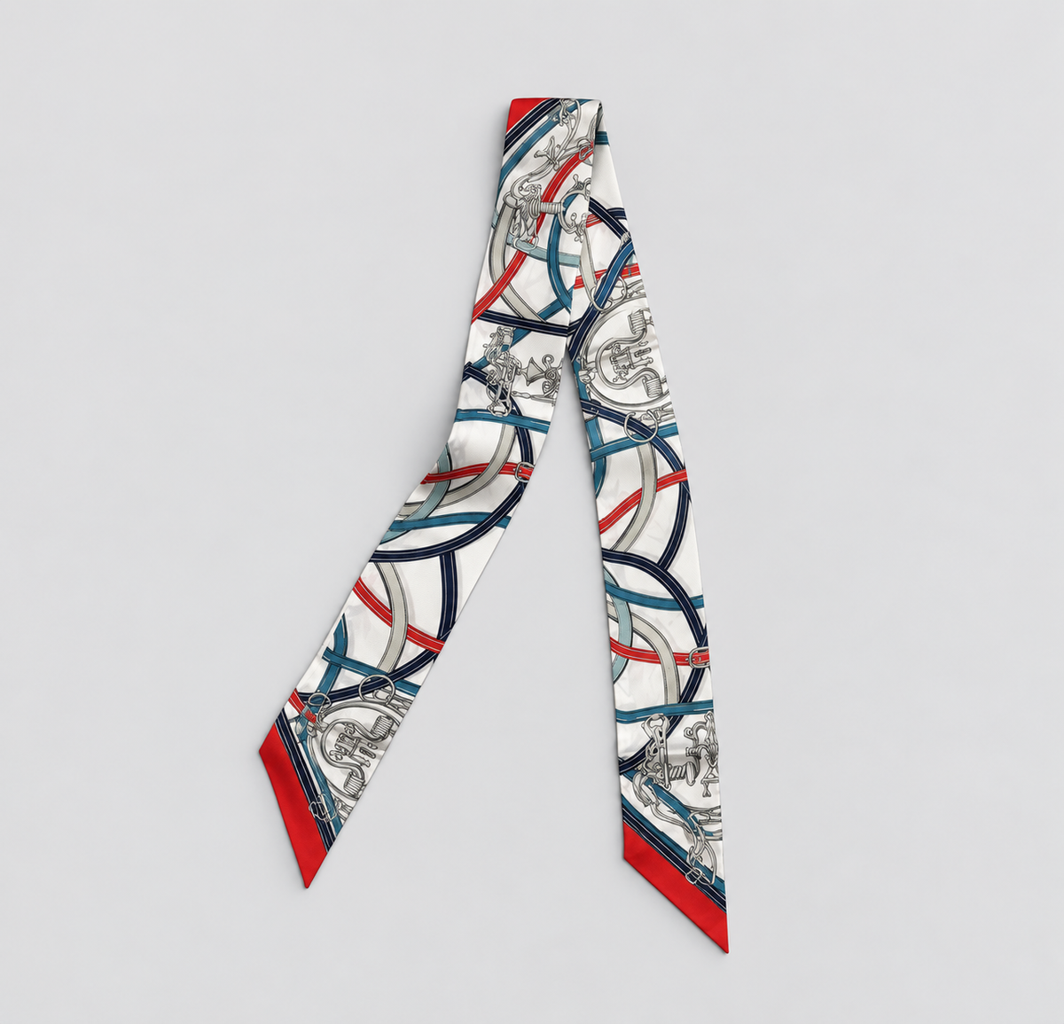 Twilly Scarf No. 04 - Rodeo Red & Green