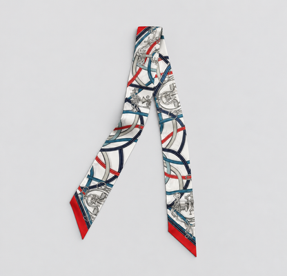 Twilly Scarf No. 04 - Rodeo Red & Green